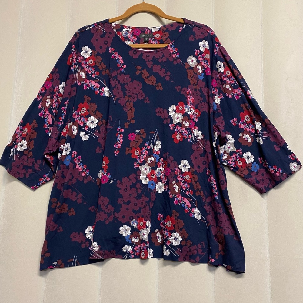 J. Jill Women’s Blouse Top 4X Wearever Collection Floral Feminine Dainty NWT